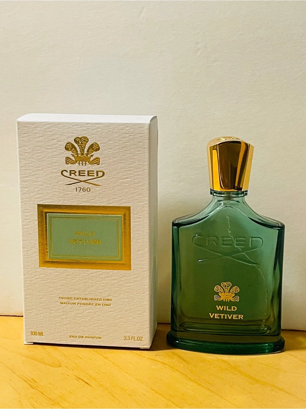 CREED Wild Vetiver EMPTY Bottle with Box